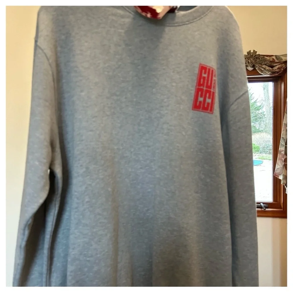 Gucci jersey cotton, archival inspired sweatshirt size large made Italy